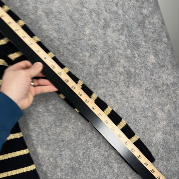 Ralph Lauren Black Label Sweater Womens Small Stripe Shawl Collar Buckle Toggle - Picture 9 of 13